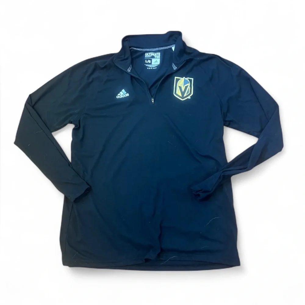 Adidas Vegas Golden Knights Hockey 1/2 zip‎ shirt.  Long sleeve.